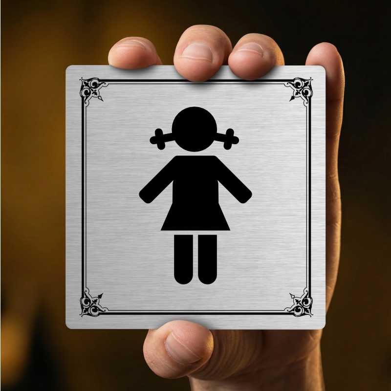 WC dívky, 100x100mm, bílá, Utah